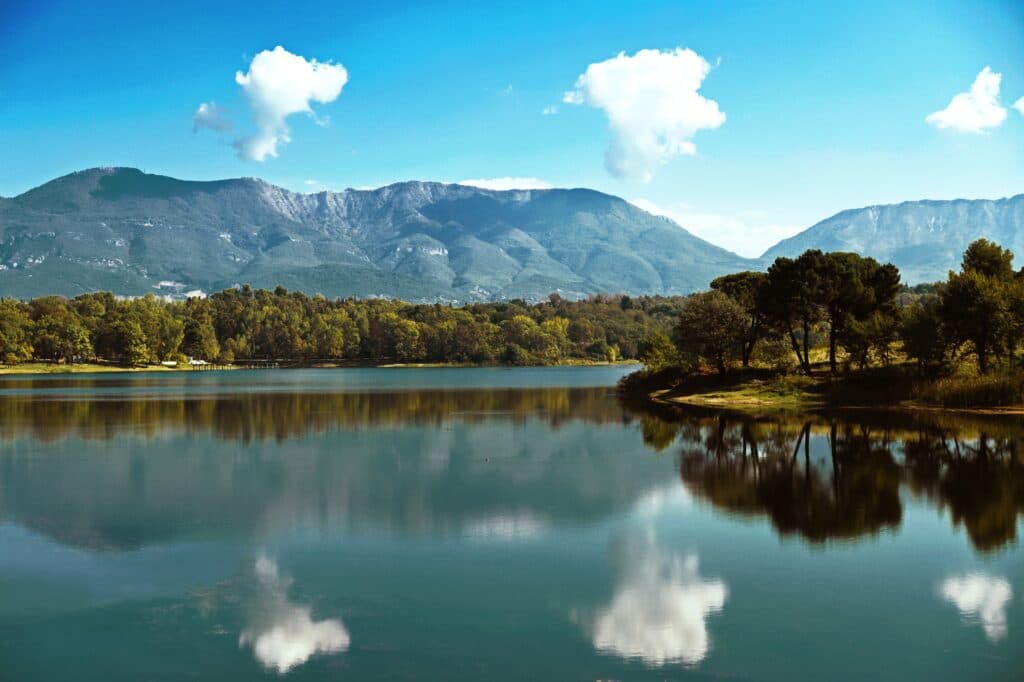 Elegant hotel room interior with modern furnishings