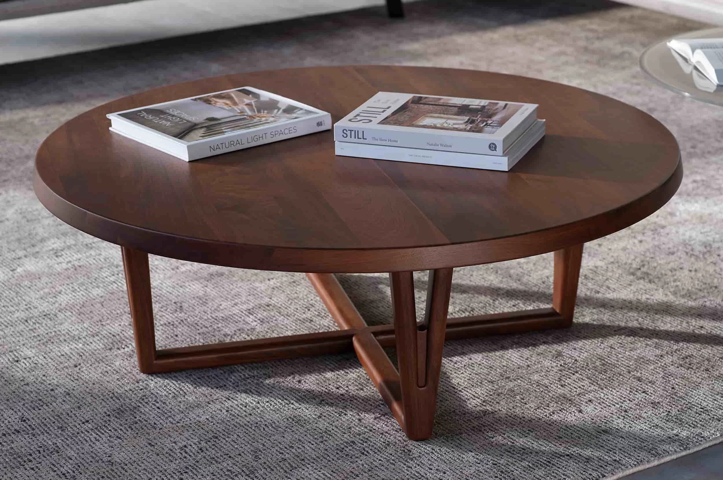 Stylish round coffee table with contemporary design